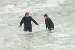Hugh Laurie - Filming Chance Season 2 in Malibu