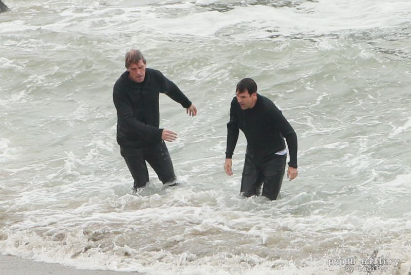 Hugh Laurie - Filming Chance Season 2 in Malibu