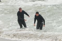Hugh Laurie - Filming Chance Season 2 in Malibu