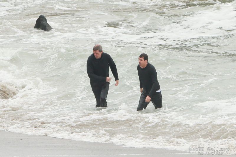 Hugh Laurie - Filming Chance Season 2 in Malibu