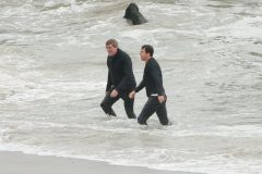 Hugh Laurie - Filming Chance Season 2 in Malibu