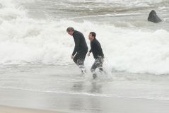 Hugh Laurie - Filming Chance Season 2 in Malibu