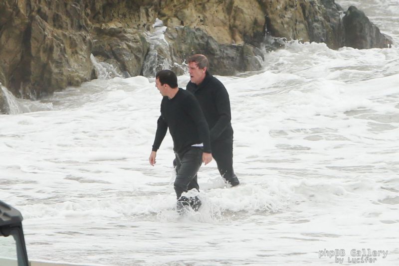 Hugh Laurie - Filming Chance Season 2 in Malibu