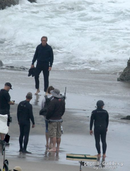 Hugh Laurie - Filming Chance Season 2 in Malibu