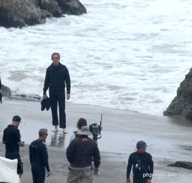 Hugh Laurie - Filming Chance Season 2 in Malibu