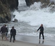 Hugh Laurie - Filming Chance Season 2 in Malibu
