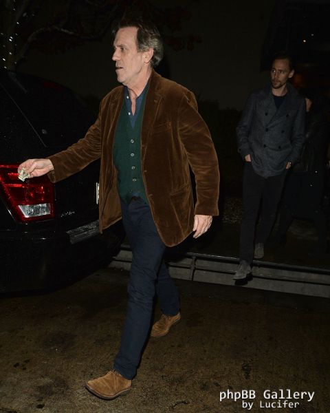 Hugh Laurie & Tom Hiddleston - Leaving the "Jar" - January 2017